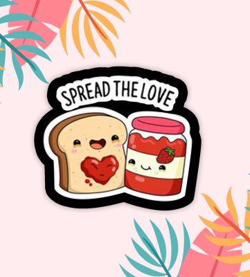 Spread The Love Fridge Magnet for Refrigerator Door Decor Items | Home Decor Item | Kitchen Decor Item | Breakfast Fridge Magne